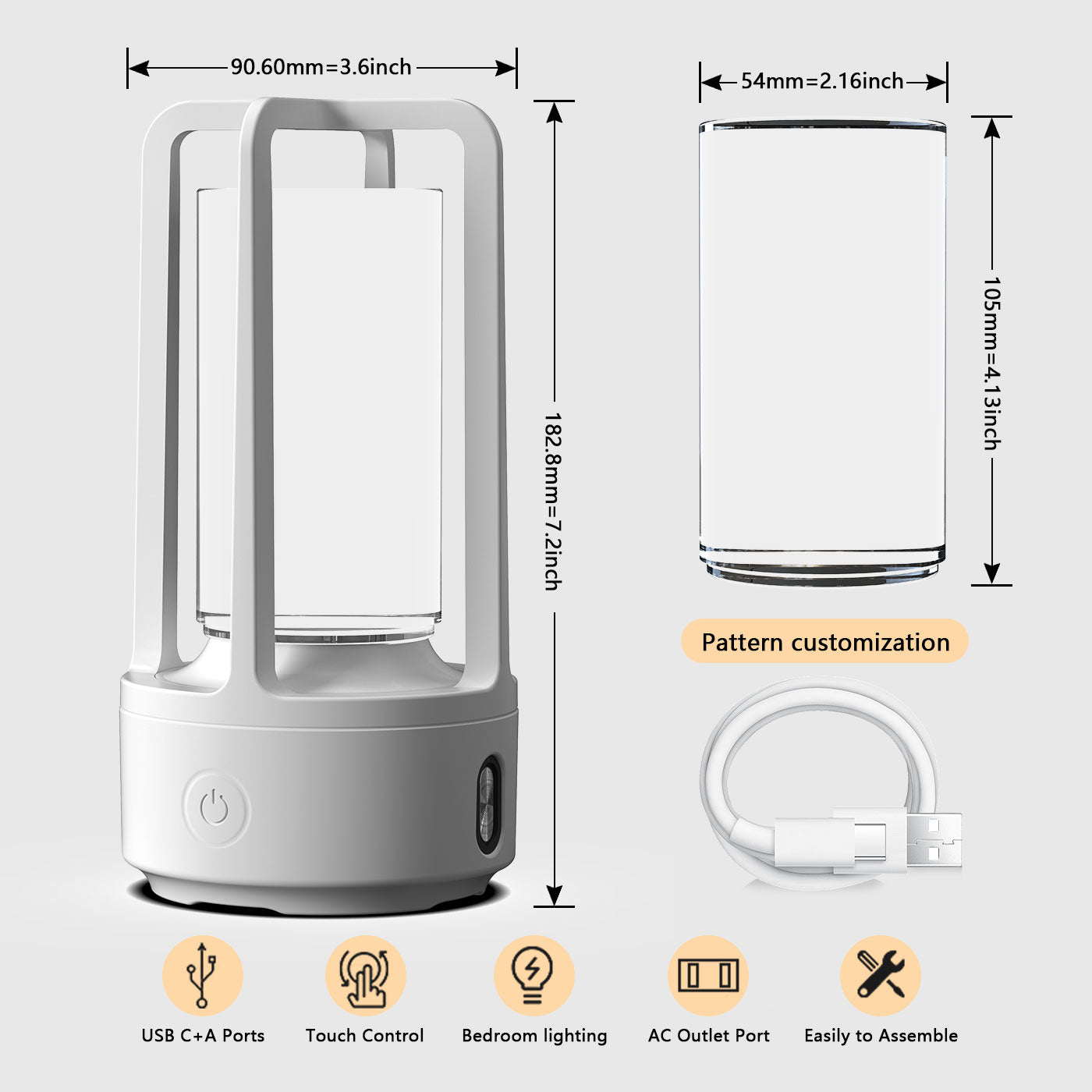 Valentine 2 In 1 Audio Acrylic Lamp