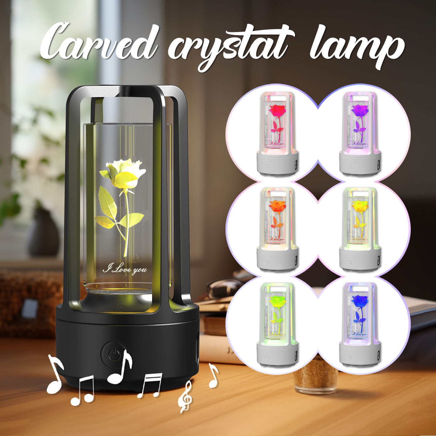 Valentine 2 In 1 Audio Acrylic Lamp