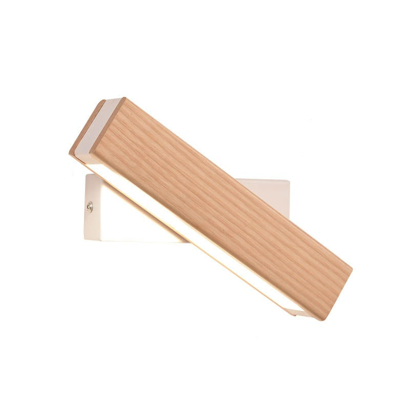 Wooden Rotatable Wall Lamp