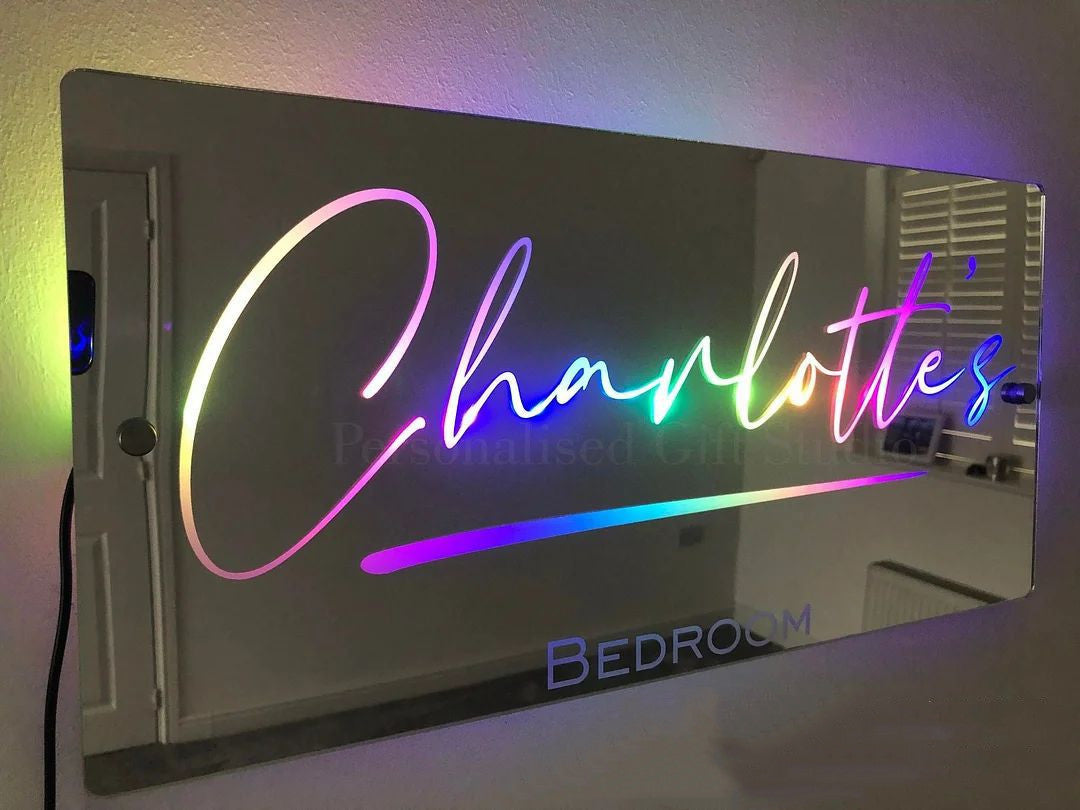 Personalized Name Mirror Light