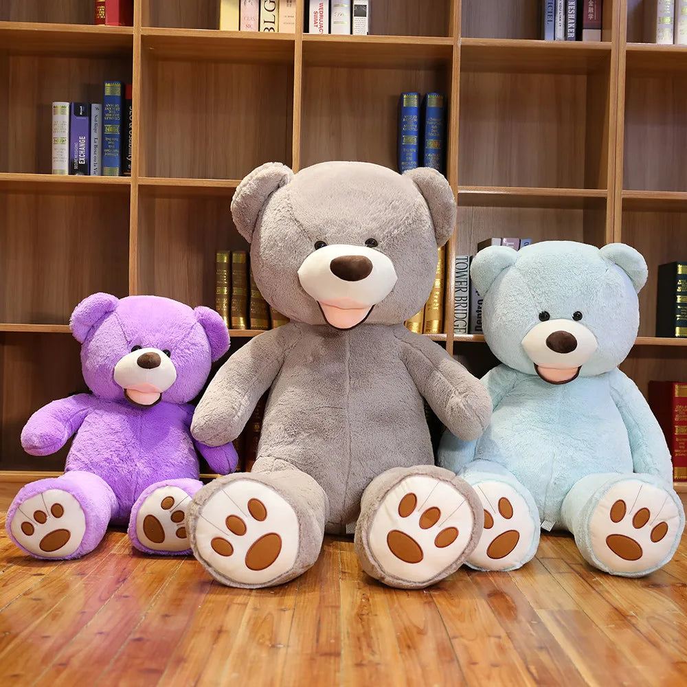 100/130cm Stuffed Giant America Teddy Bear Plush Toys Soft Animals Pillow Valentine's Gifts For Girls Kids