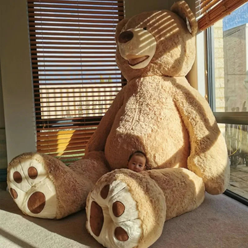 100/130cm Stuffed Giant America Teddy Bear Plush Toys Soft Animals Pillow Valentine's Gifts For Girls Kids