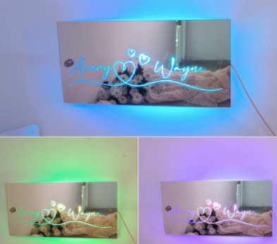 Personalized Name Mirror Light